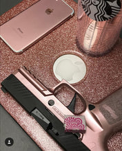 GunCandy Rose Gold, shown with Apple products ( iPhone MacBook )